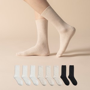 삭피엔스 여성용 프리미엄 롱롱 골지 장목 양말 8켤레 세트