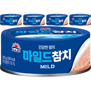 사조 마일드 참치, 250g, 5개