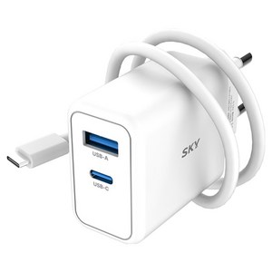 SKY 필 GaN 25W 초고속 충전기 + USB C to C 40W 충전 케이블