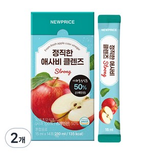 뉴프라이스 정직한 애사비 클렌즈 STRONG 14p, 210ml, 2개