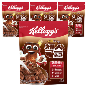첵스초코 오곡으로 만든 초코 시리얼, 570g, 4개