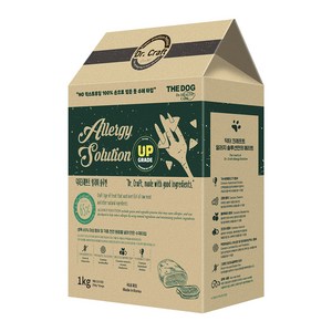 더독 강아지 닥터크래프트 솔루션 그레인프리 기능성 사료, 피부/피모+알러지, 1kg, 1개