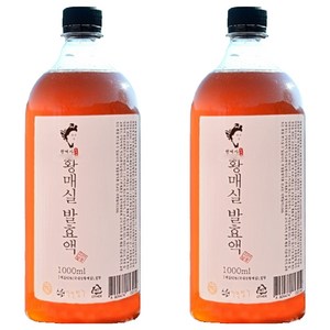 하동권여사 황매실 발효액, 1L, 2개