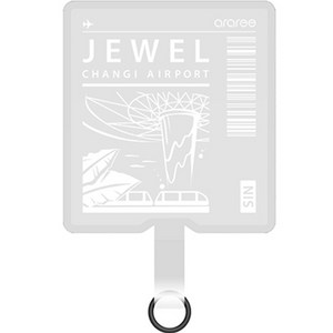 아라리 스마트폰 키링 태그홀더, 클리어 싱가포르JEWEL, 1개