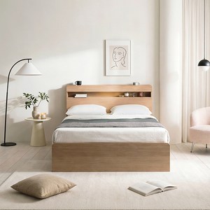 삼익가구 NEW 루시드 LED 4단 서랍 수납 침대 프레임 단품