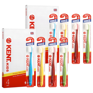 켄트 어린이용 칫솔 세트, 혼합색상, 4개입, 2개