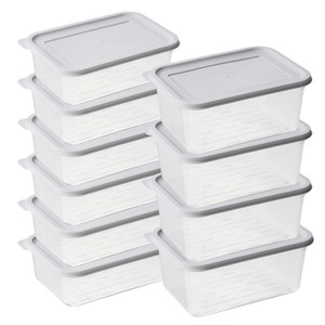 코멧 홈 국내생산 엘라스토머 직사각 다목적 보관용기 10개 혼합세트