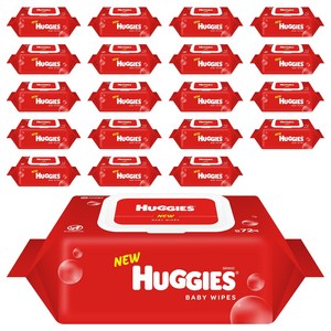 하기스 아기물티슈 캡형, 65g, 72매, 20개