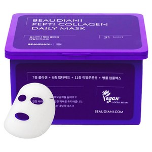뷰디아니 펩티 콜라겐 데일리 마스크, 31개입, 1개