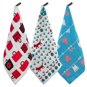 유하우스 북유럽풍 주방타올 3장