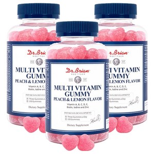 닥터브라이언 멀티비타민 구미 복숭아 & 레몬맛, 300g, 3개