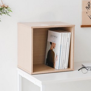 아이리스 컬러 큐빅 공간박스, 네추럴, 1개