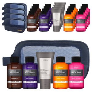 쿤달 여행용 헤어 5종 세트 화이트머스크향 B타입, 5세트