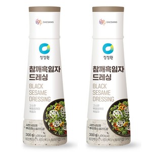 청정원 참깨 흑임자 드레싱, 300g, 2개