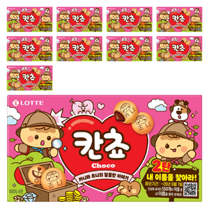 롯데웰푸드 칸쵸 초코, 54g, 10개