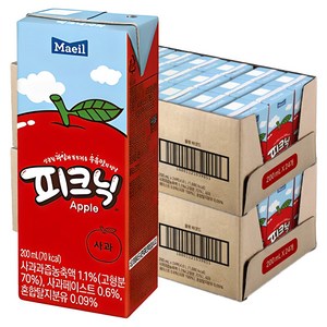매일유업 피크닉 사과, 200ml, 48개