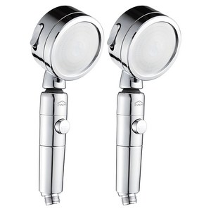 윈프라이스 원터치 3단조절 절수샤워헤드, 실버, 2개