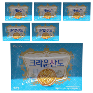 크라운산도 크림, 323g, 6개