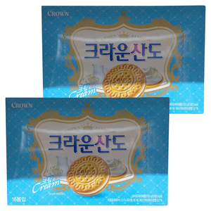 크라운산도 크림, 323g, 2개