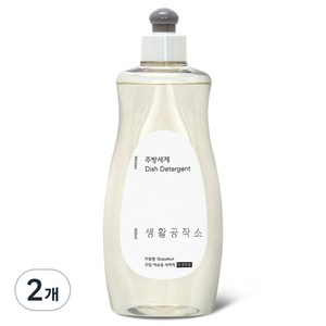 생활공작소 캡형 주방세제 자몽향, 500ml, 2개