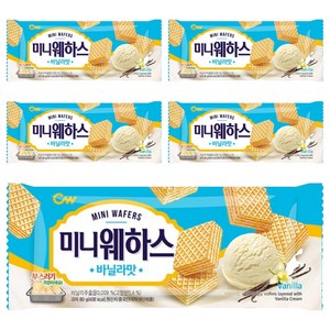 청우식품 미니웨하스 바닐라맛, 80g, 5개