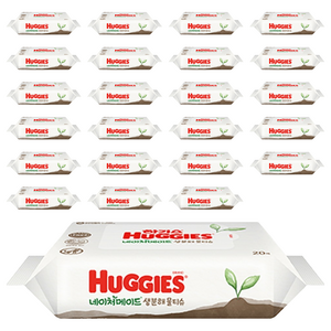 하기스 네이처메이드 생분해 물티슈 휴대형, 20매, 24개