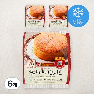 장가네제과 수제 화이트 케이크시트 미니 (냉동), 120g, 6개