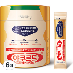 한국야쿠르트 프로바이오틱스 유산균, 120g, 6개