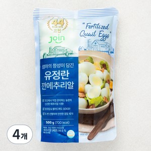 조인 유정란 깐메추리알, 500g, 4개