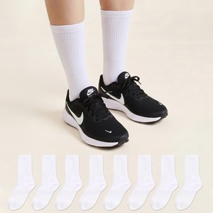 두발로 여성용 프리미엄 데일리 밴딩 장목 양말 8켤레