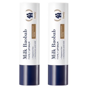 밀크바오밥 패밀리 립밤 3.5g, 무향, 2개