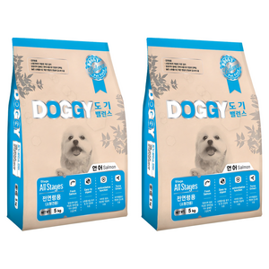 인터펫코리아 전연령 도기밸런스 건식사료 소형견용, 연어, 5kg, 2개