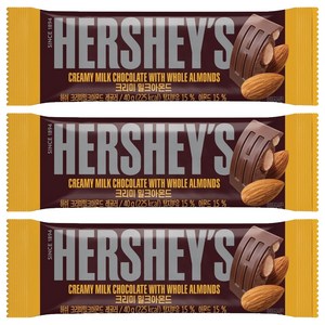 허쉬 레귤러바 크리미 밀크 아몬드 초콜릿, 40g, 3개
