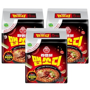 오뚜기 라면의 맵쏘디 120g, 15개, (5개입 X 3팩)