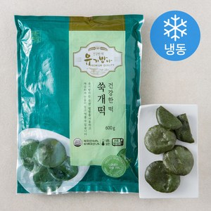 유기방아 쑥개떡 (냉동), 600g, 1개