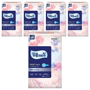 잘풀리는집 천연펄프 미용티슈 2겹, 280매입, 15개