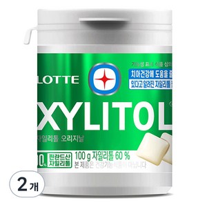 롯데자일리톨 껌 오리지날 용기, 100g, 2개