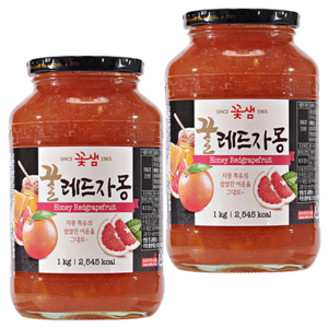 꽃샘 꿀 레드자몽, 1kg, 2개