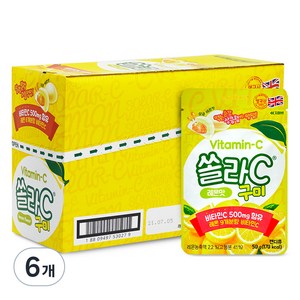 고려은단 쏠라C구미 레몬맛, 50g, 6개