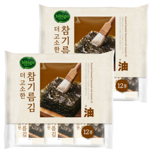 비비고 더 고소한 참기름김, 54g, 2개