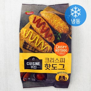 동원 퀴진 크리스피핫도그 (냉동), 400g, 1개