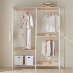 웰퍼니쳐 루미 시스템행거 드레스룸 1단 + 2단 행거형 세트 방문설치