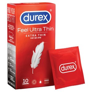 듀렉스 필 울트라 씬 초박형 콘돔, 10개입, 1개