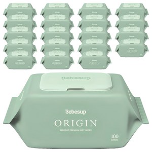 베베숲 오리진 유아물티슈 캡형, 50g, 100개입, 20개