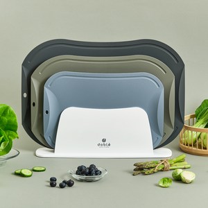 도블레 칼집 나지 않는 항균 도마 3종 + ABS 스탠드 세트