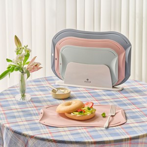 도블레 칼집나지 않는 도마 스카이블루 소 + 도마 미스티핑크 중 + 도마 블루그레이 대 + 도마 거치대 + 선물박스 세트