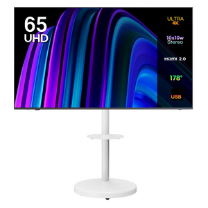 이노스 4K UHD LED TV + 대형 무빙 티비 스탠드 FS-30 화이트 세트
