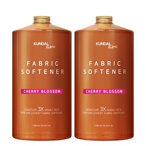쿤달 초고농축 섬유유연제 체리블라썸향 본품, 1580ml, 2개