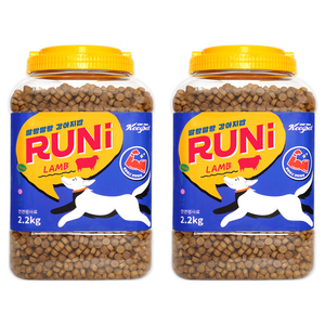 킵펫 전연령 강아지 말랑말랑 런 건식사료, 양, 2.2kg, 2개