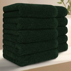 테리크 프리미엄 먼지없는 호텔 수건 200g 40수 코마사 면, 다크그린, 10개